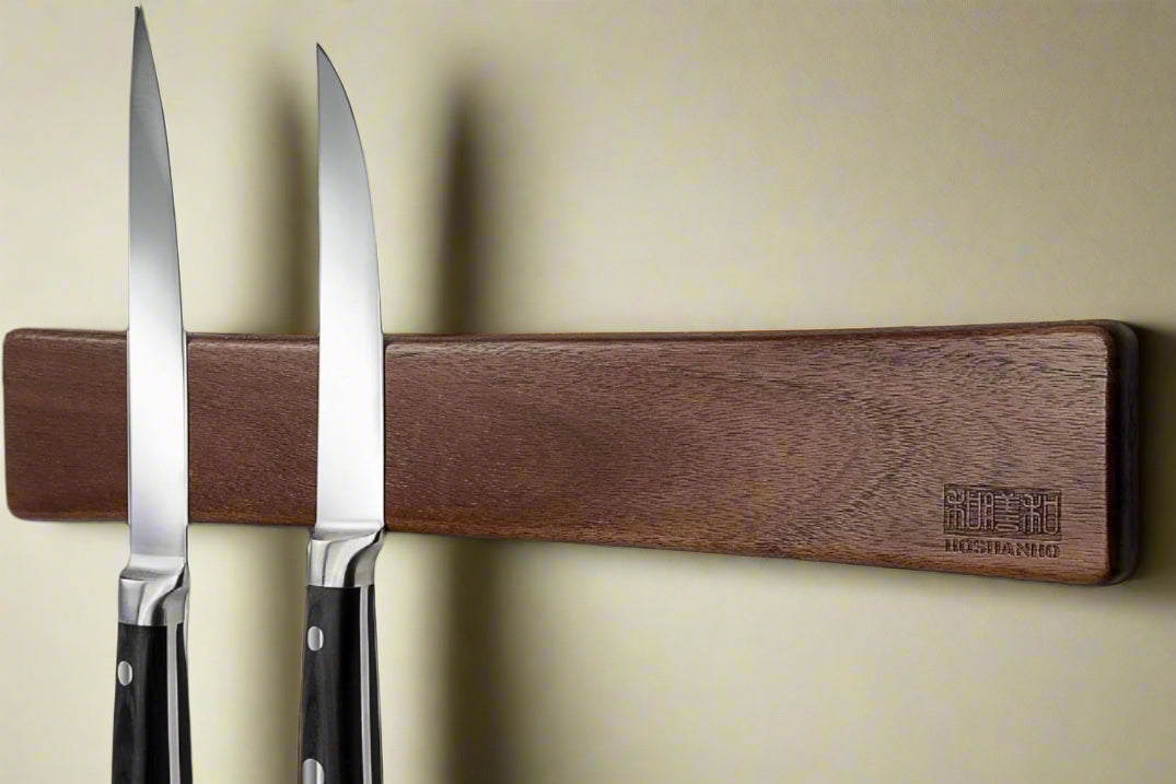 Magnetic Knife Strips, Magnetic Knife Holder for Wall 16 Inch, Acacia Wood Knife Magnetic Strip Use as Knife Bar, Knife Holder for Kitchen Utensil Organizer
